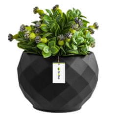 botle Keramický květináč barva Černá 15,5 cm H14,5 cm matný