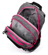 Oxybag Studentský batoh Sport GREY LINE Pink