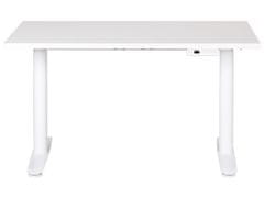 Beliani Elektricky nastavitelný psací stůl 120 x 72 cm bílý DESTIN IV