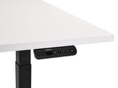 Beliani Elektricky nastavitelný psací stůl 160 x 72 cm bílý/černý DESTIN III