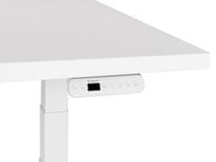 Beliani Elektricky nastavitelný psací stůl 180 x 72 cm bílý DESTIN III