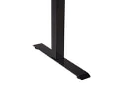 Beliani Elektricky nastavitelný psací stůl 160 x 72 cm tmavé dřevo/černý DESTIN III