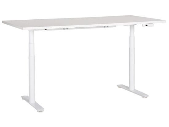 Beliani Elektricky nastavitelný psací stůl 180 x 72 cm bílý DESTIN IV