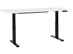 Beliani Elektricky nastavitelný psací stůl 180 x 72 cm bílý/černý DESTIN III