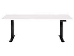 Beliani Elektricky nastavitelný psací stůl 180 x 72 cm bílý/černý DESTIN III