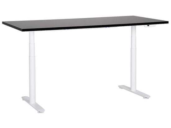 Beliani Elektricky nastavitelný psací stůl 180 x 72 cm černý/bílý DESTIN IV