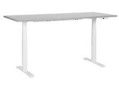 Beliani Elektricky nastavitelný psací stůl 180 x 72 cm šedý/bílý DESTIN III