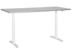 Beliani Elektricky nastavitelný psací stůl 180 x 72 cm šedý/bílý DESTIN IV