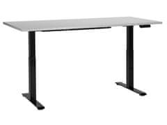 Beliani Elektricky nastavitelný psací stůl 180 x 72 cm šedý/černý DESTIN III