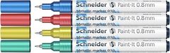 Schneider Akrylový popisovač "Paint-It 010", 4 různé kovové barvy sada, 0,8 mm, ML1011502