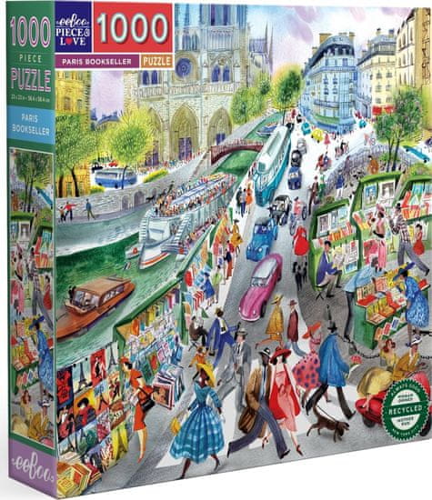 eeBoo Čtvercové puzzle Bukinisté v Paříži 1000 dílků