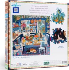eeBoo Čtvercové puzzle Modrá kuchyň 1000 dílků