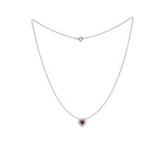 DIAMOND SPOT Rubínový náhrdelník ve tvaru srdce