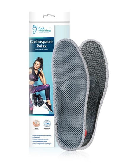 Foot Morning Carbospacer Relax zdravotní ortopedické hygienické a pohodlné vložky do bot
