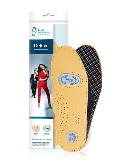 Foot Morning Gel Deluxe kožené ortopedické pohodlné vložky do bot