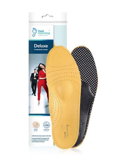 Foot Morning Deluxe kožené ortopedické pohodlné vložky do bot