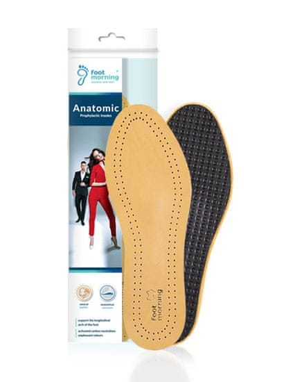 Foot Morning Anatomic kožené ortopedické pohodlné vložky do bot