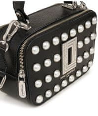 Karl Lagerfeld Dámská kožená kabelka crossbody SIMONE černá s kamínky AKCE