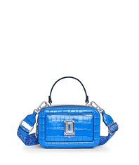 Karl Lagerfeld Dámská kožená kabelka crossbody SIMONE modrá AKCE