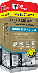 Den Braven Flexibilní lepidlo na obklady a dlažbu SUPER FLEX C2TE S1 7 kg pytel