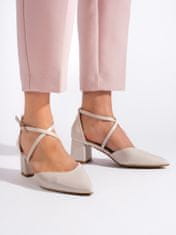 Amiatex Komfortní sandály dámské hnědé na širokém podpatku, odstíny hnědé a béžové, 38