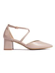 Amiatex Trendy sandály dámské hnědé na širokém podpatku, odstíny hnědé a béžové, 40