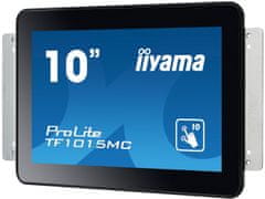 iiyama 10" TF1015MC-B2: VA, WXGA, capacitive, 10P, 500cd/m2, VGA, DP, HDMI, černý