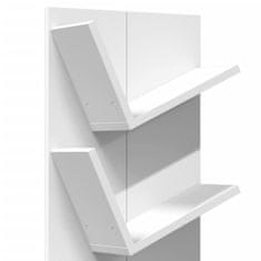 Vidaxl Nástěnná police na knihy 4patrová bílá 33 x 16 x 90 cm