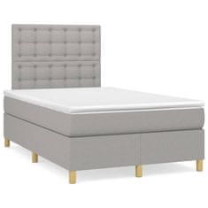 shumee Box spring postel s matrací světle šedá 120x190 cm textil