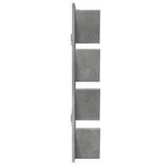 Vidaxl Nástěnná police na knihy 4patrová betonově šedá 33 x 16 x 90 cm