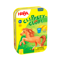 HABA Haba Mini hra v kovovej krabici Hop! Hop! Koník