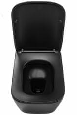 BPS-koupelny Závěsná WC mísa se SoftClose sedátkem REA Julio černá matná