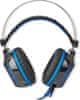 Nedis herní headset GHST500BK/ drátová sluchátka + mikrofon/ zvuk 7.1/ LED/ USB/ kabel 2,1 m/ černo-modrý