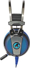 Nedis herní headset GHST500BK/ drátová sluchátka + mikrofon/ zvuk 7.1/ LED/ USB/ kabel 2,1 m/ černo-modrý