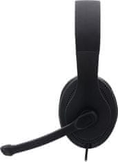 Hama headset PC Office stereo HS-P200/ drátová sluchátka + mikrofon/ 2x 3,5 mm jack/ citlivost 105 dB/mW/ černá