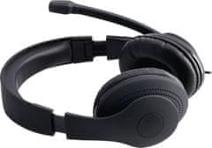 Hama headset PC Office stereo HS-P200/ drátová sluchátka + mikrofon/ 2x 3,5 mm jack/ citlivost 105 dB/mW/ černá