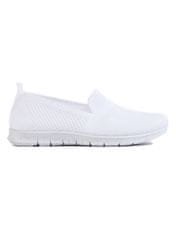Amiatex Luxusní dámské bílé tenisky bez podpatku + Ponožky Gatta Calzino Strech, bílé, 38