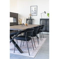 House Nordic Jídelní stůl, uzený olejovaný dub se zvlněným okrajem, připravený k rozšíření\n95x240x75 cm