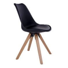 House Nordic Jídelní židle, černá s přírodními nohami