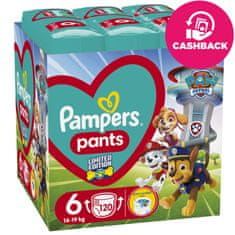 Pampers Pleny kalhotkové Active Baby Pants Paw Patrol vel. 6 (14-19 kg) 120 ks