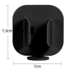 Camerazar Univerzální nástěnný držák pro elektrický zubní kartáček, matný černý, odolný plast, 7,3 cm x 7 cm