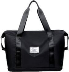 Camerazar Příruční cestovní taška RYANAIR, černá, nylon, 56x30 cm s odnímatelným dnem