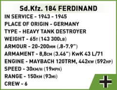 Cobi COBI 2583 II WW Sd. Kfz. 184 Ferdinand, 1:28, 1268 k, 1 f