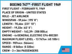 Cobi COBI 26609 Boeing 747 First Flight 1969, 1:144, 1051 k