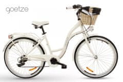 Goetze Mood dámské hliníkové jízdní kolo, kola 26”, výška do165cm, 6-rychlostní, bílá