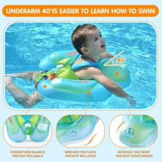 WOWO Dětská plovací vesta, plavací pás pro děti, plavecký pás, nafukovací kruh