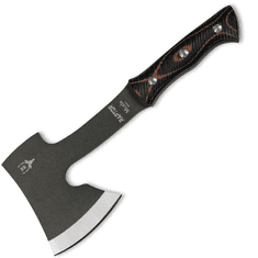 Muela RAPTOR vnější nůž 17,7 cm, černo-oranžová, Micarta, kožené pouzdro