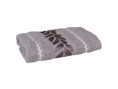 sarcia.eu Bavlněný ručník Cappucino s ozdobnou výšivkou, listy 48x100 cm x1