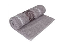 sarcia.eu Bavlněný ručník Cappucino s ozdobnou výšivkou, listy 48x100 cm x1