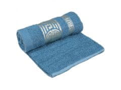 sarcia.eu Modrý bavlněný ručník s ozdobnou výšivkou, osuška, egyptský vzor 70x135 cm x2